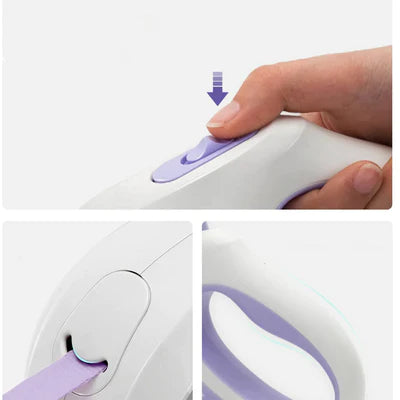 LAISSE RĂTRACTABLE AUTOMATIQUE 5M, POUR CHIEN, LED LUMINEUSE.