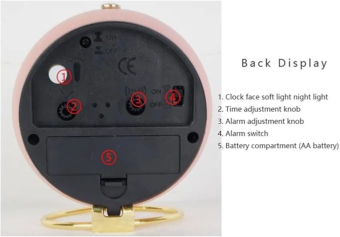 Réveil à côté Horloge de Bureau électronique créative Nordique réveil Minimaliste Nouveau Bureau Chevet étudiant pointeur Lumineux Silencieux Réveil Intelligent(Rose)
