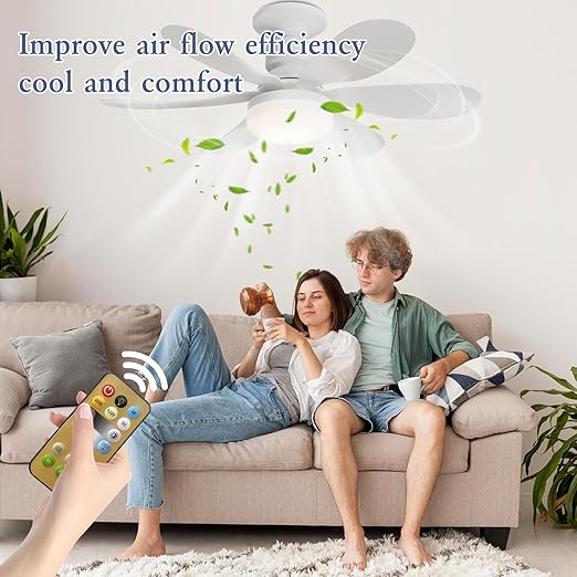 Plafonnier LED avec fonction de gradation à distance, 85-265V, 30W ventilateur de plafond, adapté au salon, au bureau,mison