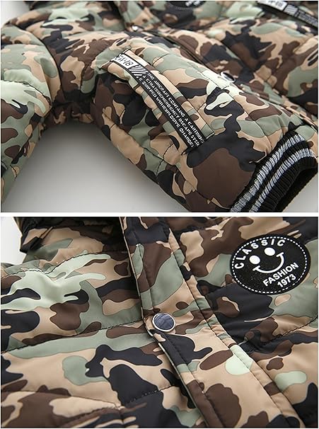 Manteau Doudoune à Capuche Veste à Manches Longues Chaud 1-5 Ans