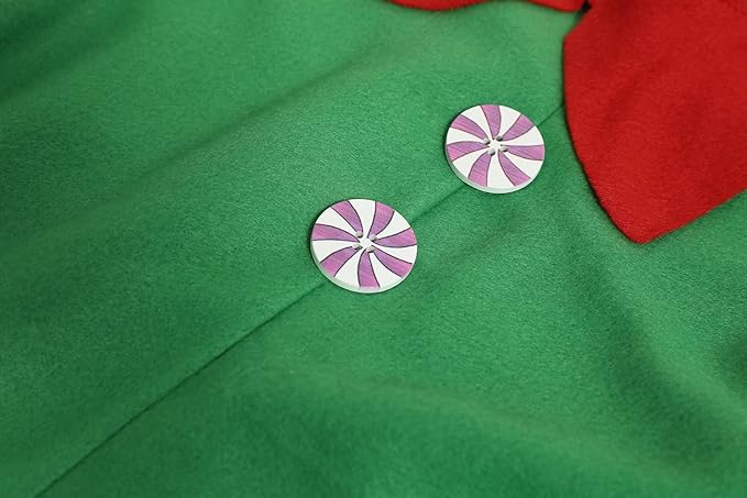 AudMsier Vêtements D'elfe De Fête Ensemble De Chapeau D'elfe Robe Carnaval de Noël Cosplay Pour Fille 12m - 10 ans