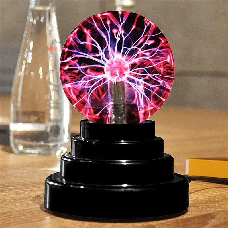 Nouveauté Cristal Magique Plasma Boule Tactile Lampe 220V LED Veilleuse Enfant Veilleuse Anniversaire Noël Enfants Décor Cadeau Éclairage