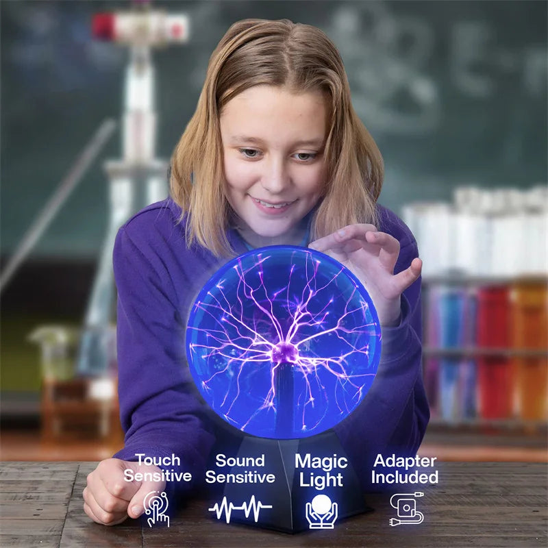 Nouveauté Cristal Magique Plasma Boule Tactile Lampe 220V LED Veilleuse Enfant Veilleuse Anniversaire Noël Enfants Décor Cadeau Éclairage