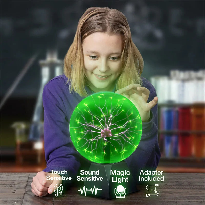 Nouveauté Cristal Magique Plasma Boule Tactile Lampe 220V LED Veilleuse Enfant Veilleuse Anniversaire Noël Enfants Décor Cadeau Éclairage