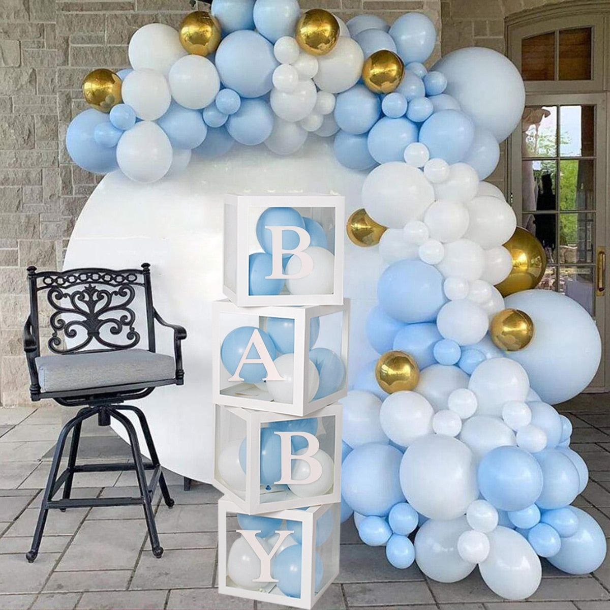 Boîte à Ballons Transparente avec Lettres Personnalisées