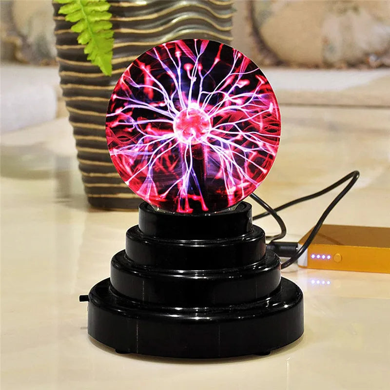 Nouveauté Cristal Magique Plasma Boule Tactile Lampe 220V LED Veilleuse Enfant Veilleuse Anniversaire Noël Enfants Décor Cadeau Éclairage