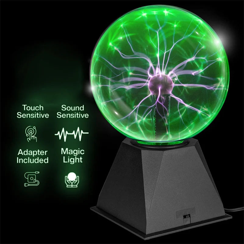 Nouveauté Cristal Magique Plasma Boule Tactile Lampe 220V LED Veilleuse Enfant Veilleuse Anniversaire Noël Enfants Décor Cadeau Éclairage