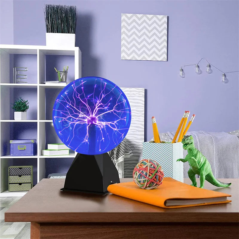 Nouveauté Cristal Magique Plasma Boule Tactile Lampe 220V LED Veilleuse Enfant Veilleuse Anniversaire Noël Enfants Décor Cadeau Éclairage