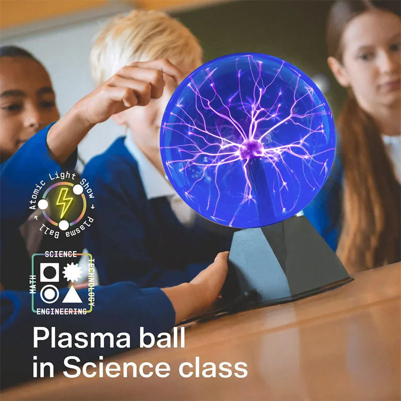 Nouveauté Cristal Magique Plasma Boule Tactile Lampe 220V LED Veilleuse Enfant Veilleuse Anniversaire Noël Enfants Décor Cadeau Éclairage
