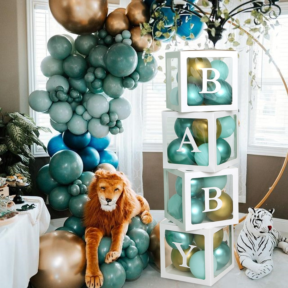 Boîte à Ballons Transparente avec Lettres Personnalisées