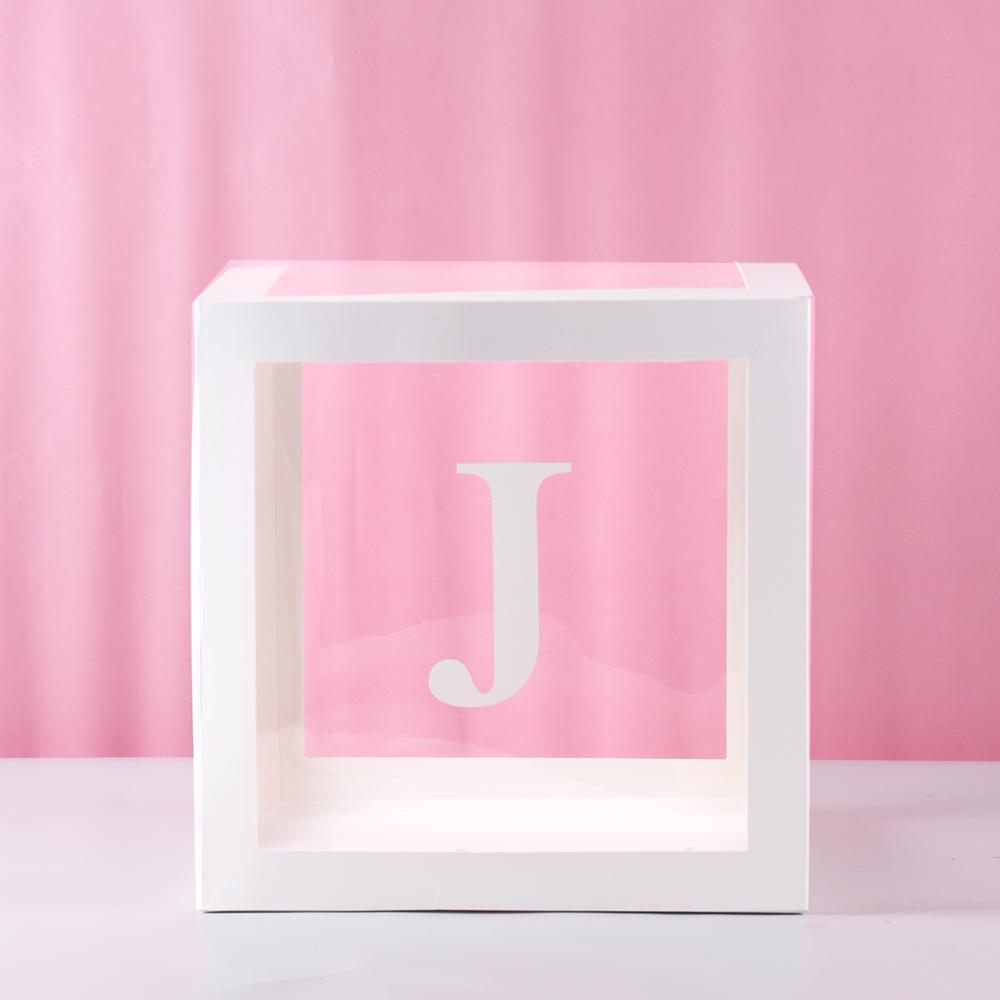 Boîte à Ballons Transparente avec Lettres Personnalisées
