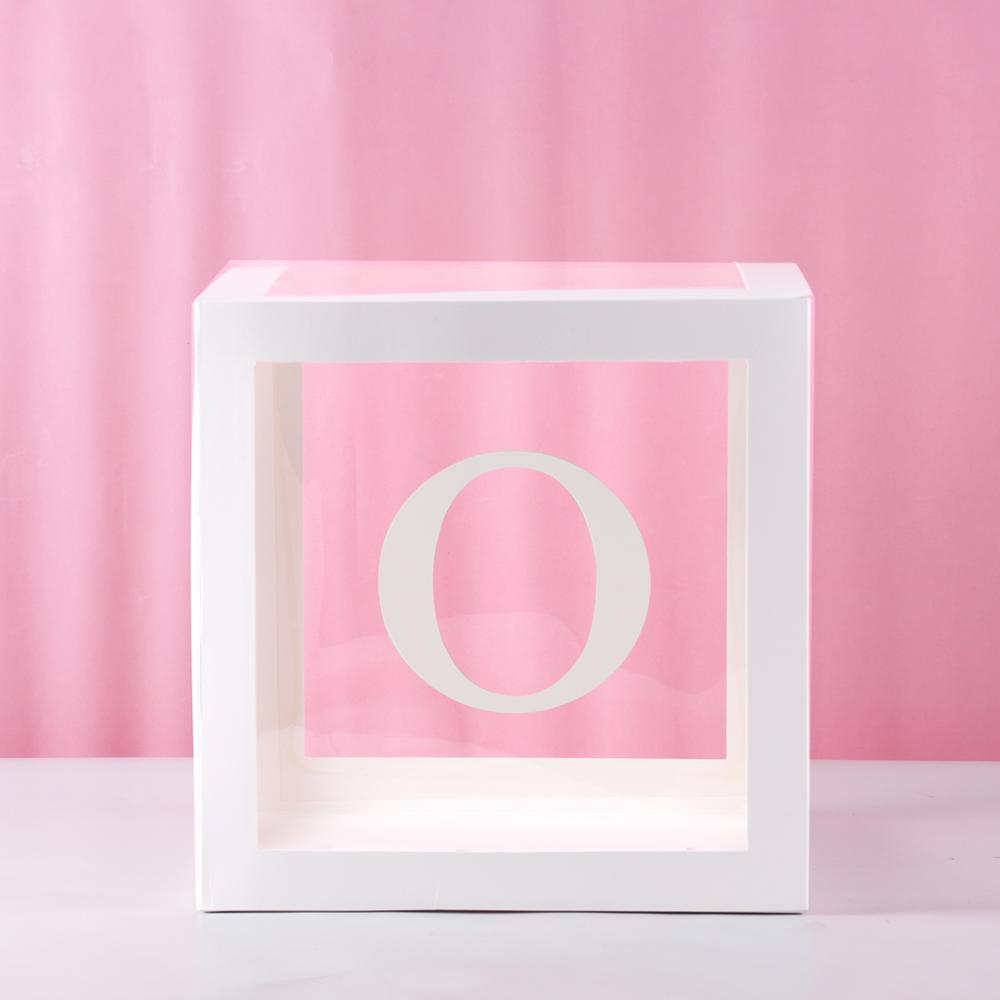 Boîte à Ballons Transparente avec Lettres Personnalisées