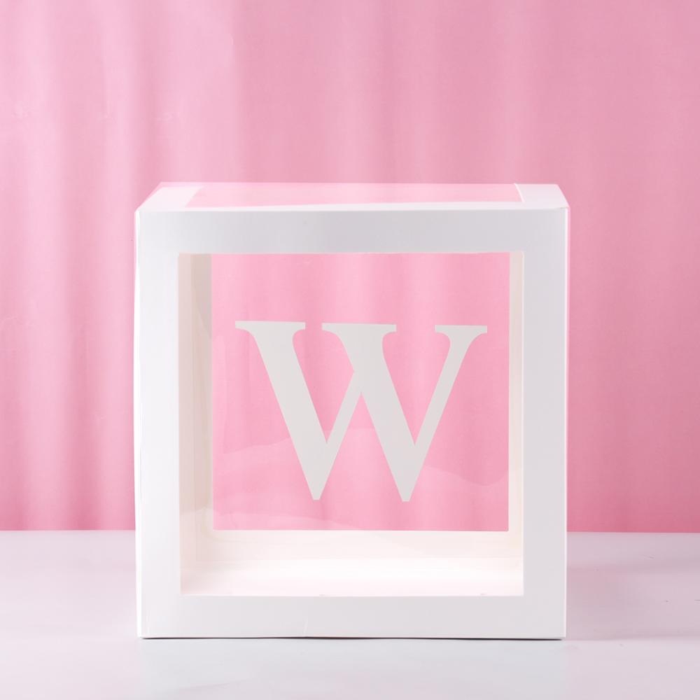 Boîte à Ballons Transparente avec Lettres Personnalisées