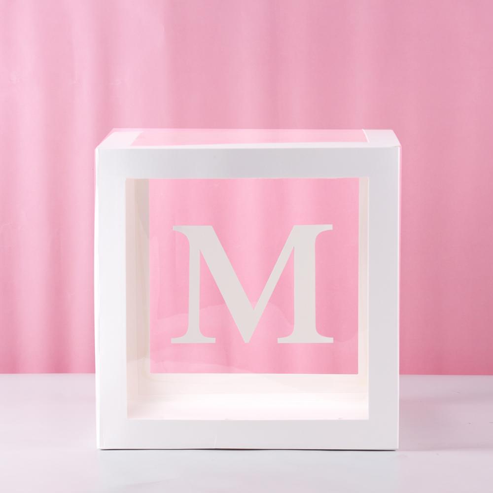 Boîte à Ballons Transparente avec Lettres Personnalisées