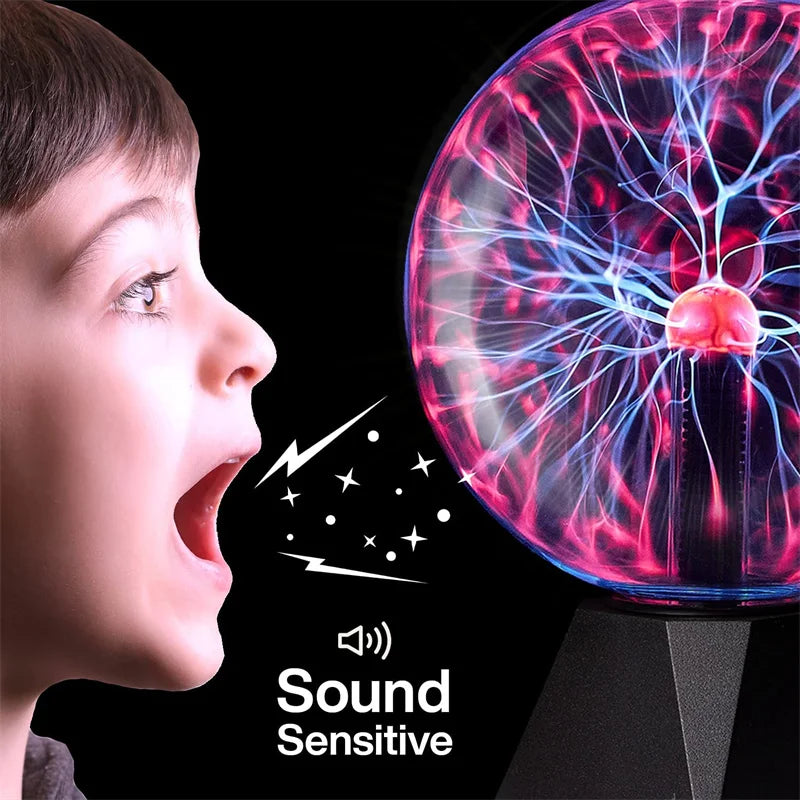 Nouveauté Cristal Magique Plasma Boule Tactile Lampe 220V LED Veilleuse Enfant Veilleuse Anniversaire Noël Enfants Décor Cadeau Éclairage