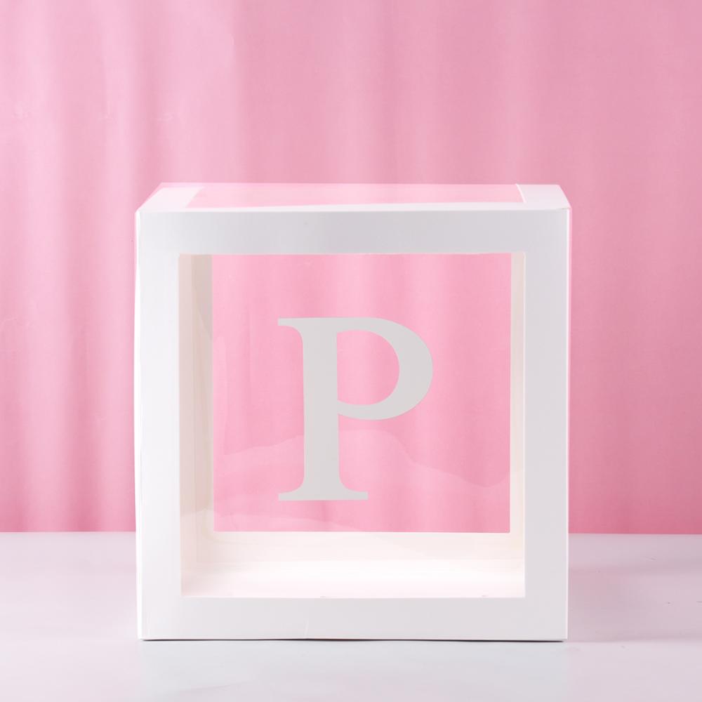 Boîte à Ballons Transparente avec Lettres Personnalisées
