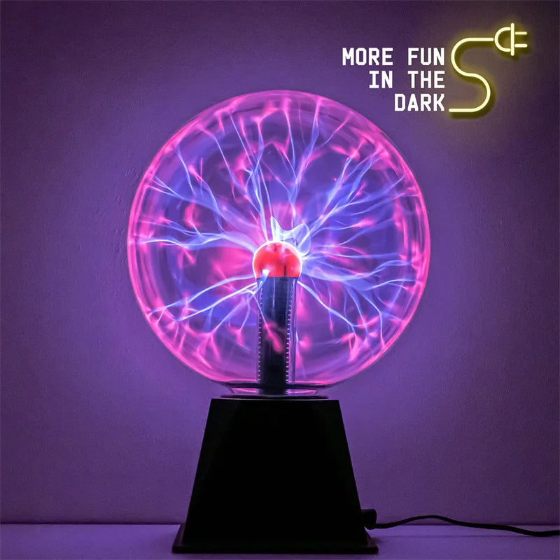 Nouveauté Cristal Magique Plasma Boule Tactile Lampe 220V LED Veilleuse Enfant Veilleuse Anniversaire Noël Enfants Décor Cadeau Éclairage