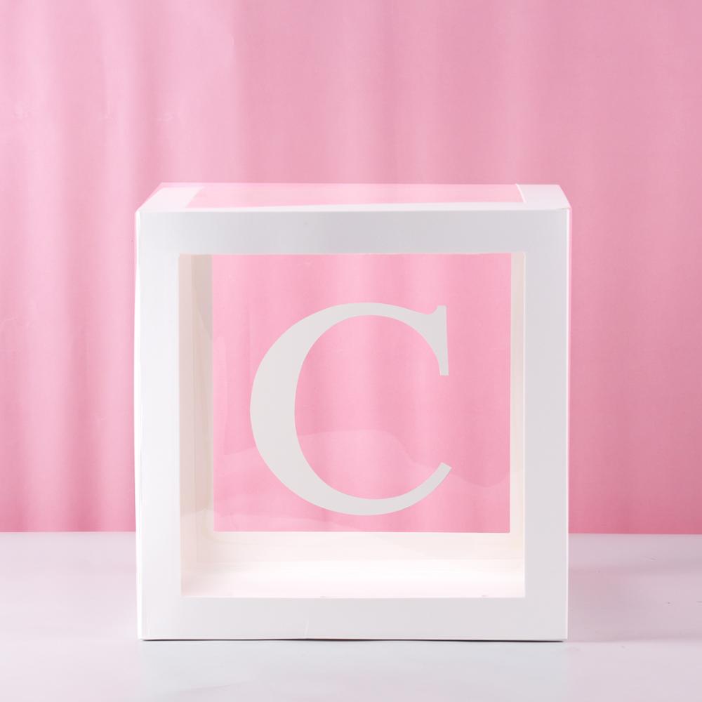 Boîte à Ballons Transparente avec Lettres Personnalisées