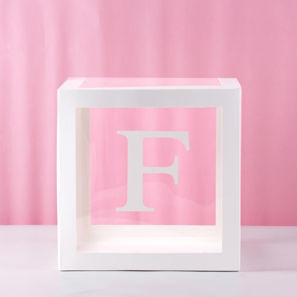 Boîte à Ballons Transparente avec Lettres Personnalisées