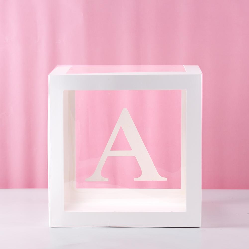 Boîte à Ballons Transparente avec Lettres Personnalisées