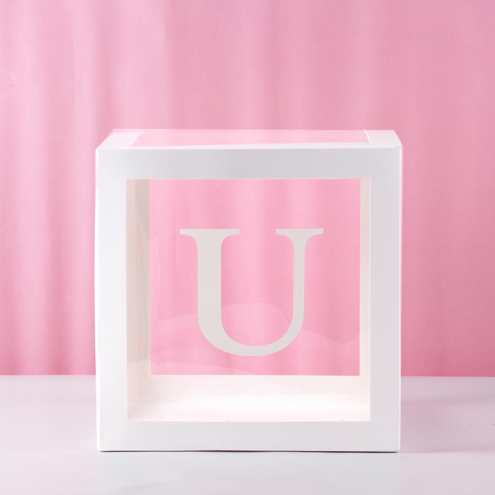 Boîte à Ballons Transparente avec Lettres Personnalisées