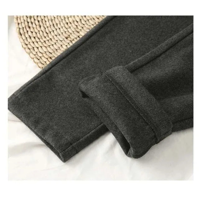 Pantalon en laine Sarouel Pantalon Crayon Femmes 2024 Automne Hiver Taille Haute Décontracté Costume Pantalon Bureau