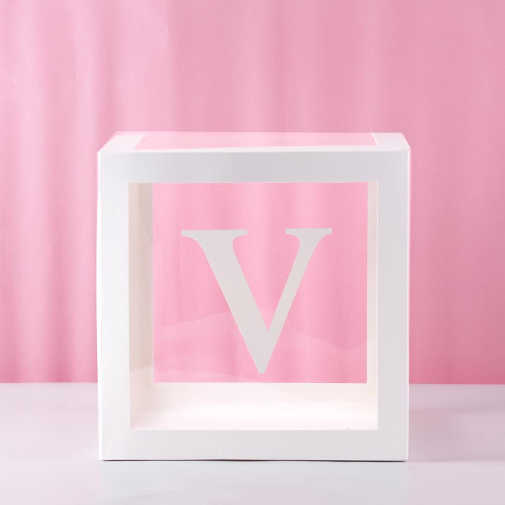 Boîte à Ballons Transparente avec Lettres Personnalisées