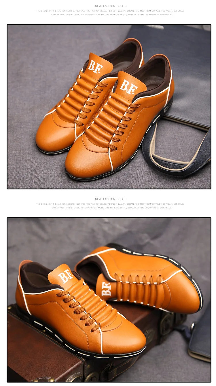 Printemps Automne Nouveaux Hommes Chaussures Casual Baskets Mode Solide Chaussures En Cuir