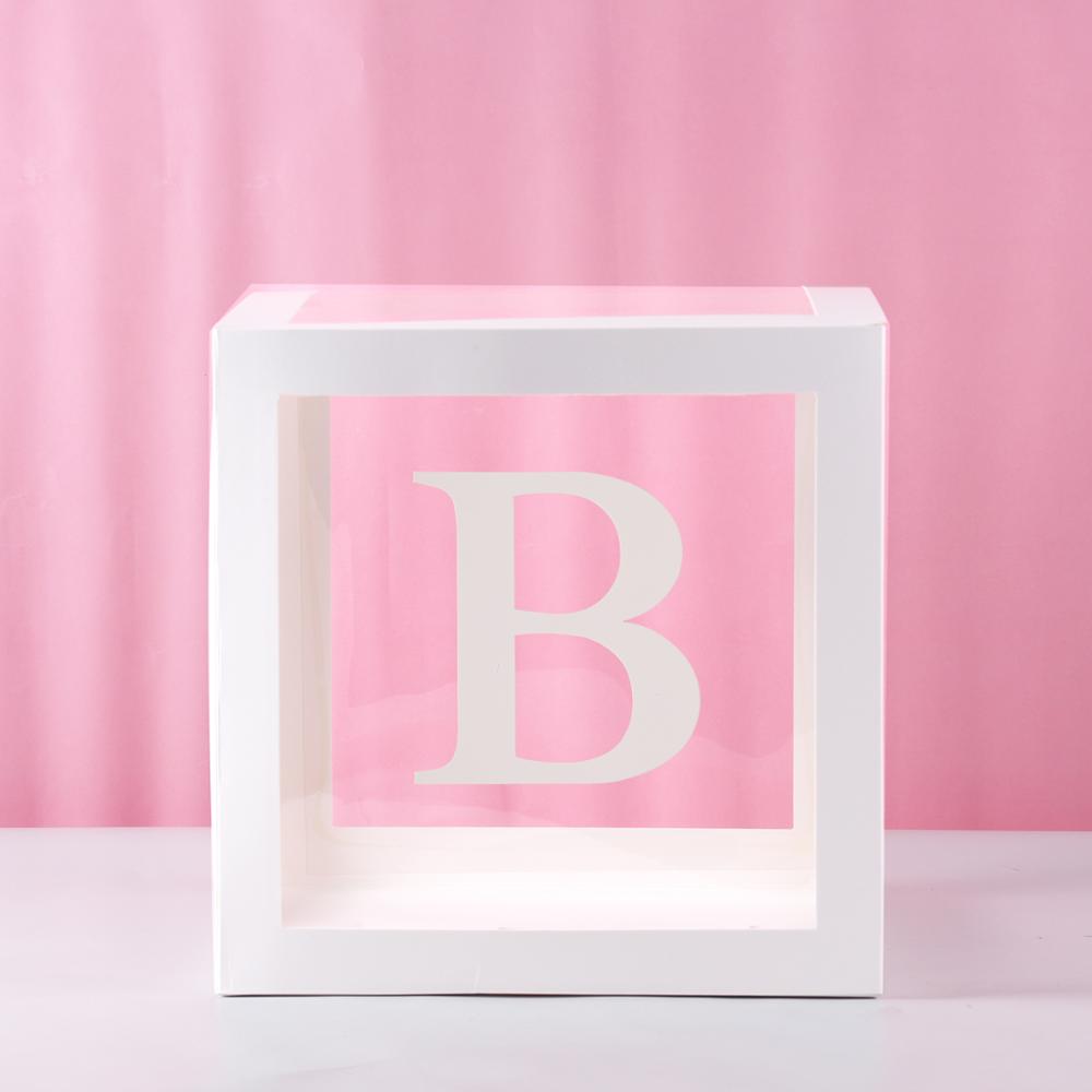 Boîte à Ballons Transparente avec Lettres Personnalisées