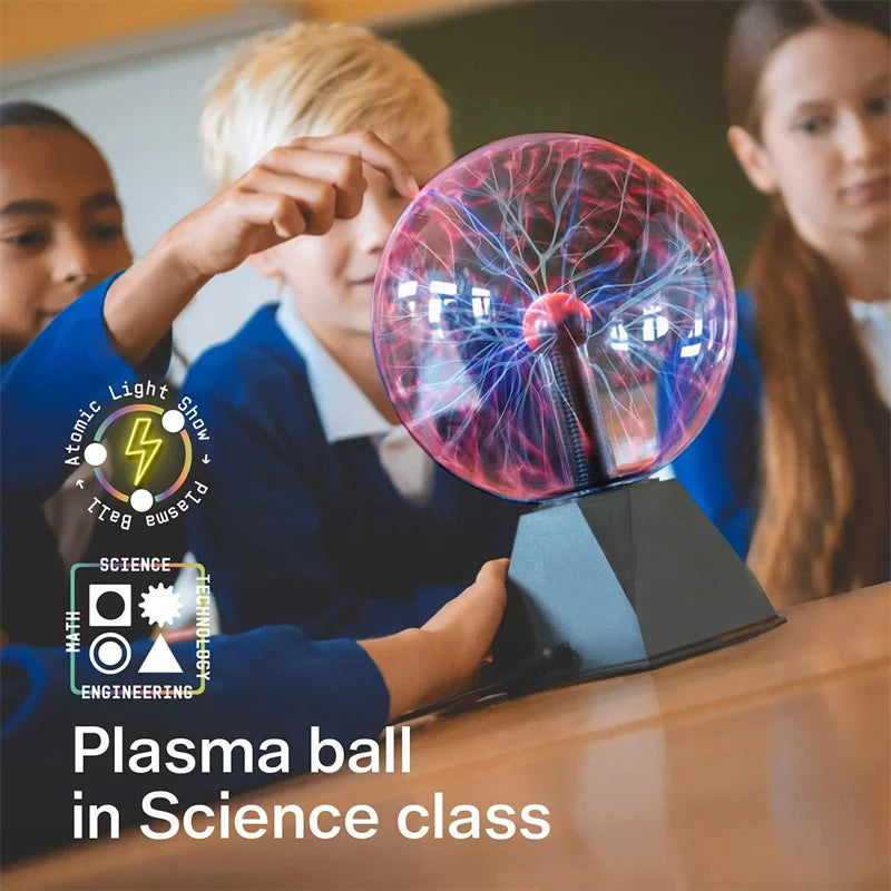 Nouveauté Cristal Magique Plasma Boule Tactile Lampe 220V LED Veilleuse Enfant Veilleuse Anniversaire Noël Enfants Décor Cadeau Éclairage