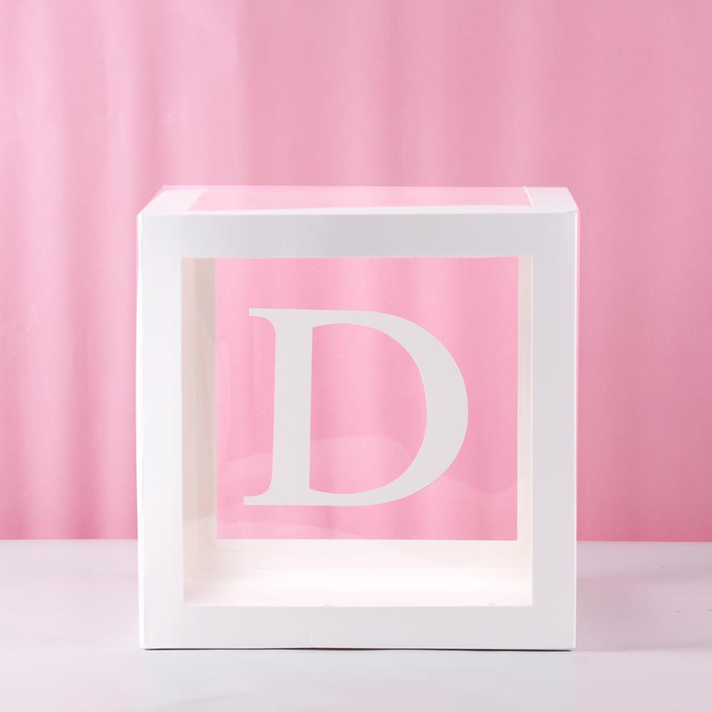 Boîte à Ballons Transparente avec Lettres Personnalisées