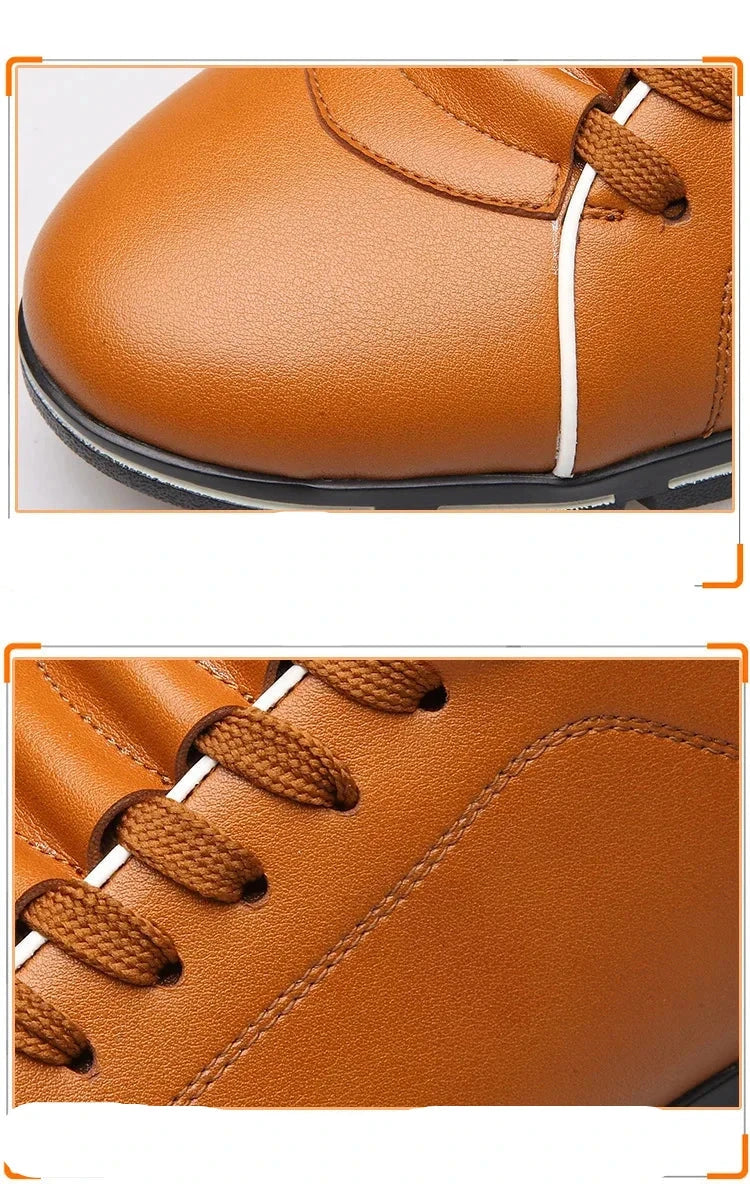 Printemps Automne Nouveaux Hommes Chaussures Casual Baskets Mode Solide Chaussures En Cuir