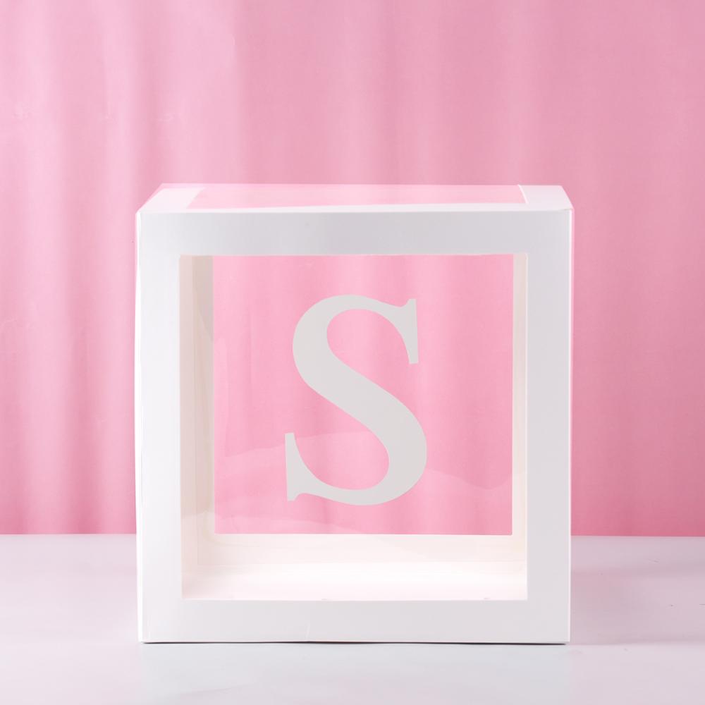 Boîte à Ballons Transparente avec Lettres Personnalisées