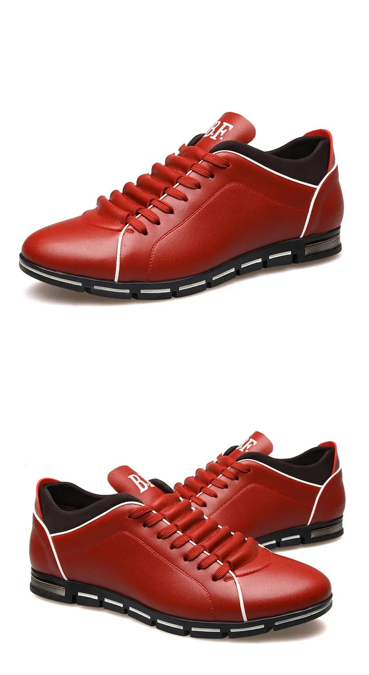 Printemps Automne Nouveaux Hommes Chaussures Casual Baskets Mode Solide Chaussures En Cuir