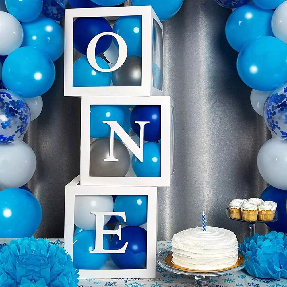 Boîte à Ballons Transparente avec Lettres Personnalisées