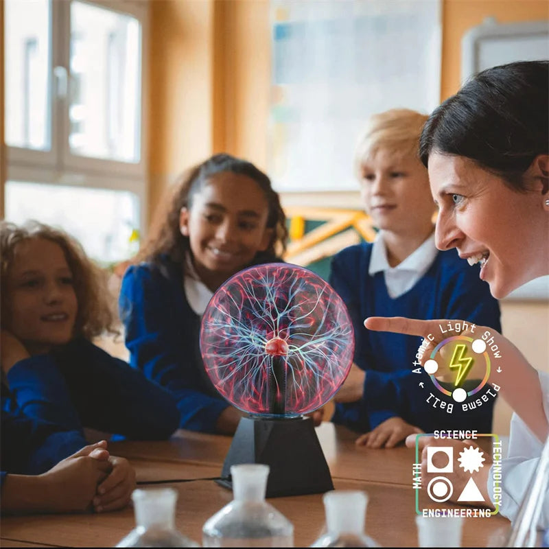 Nouveauté Cristal Magique Plasma Boule Tactile Lampe 220V LED Veilleuse Enfant Veilleuse Anniversaire Noël Enfants Décor Cadeau Éclairage