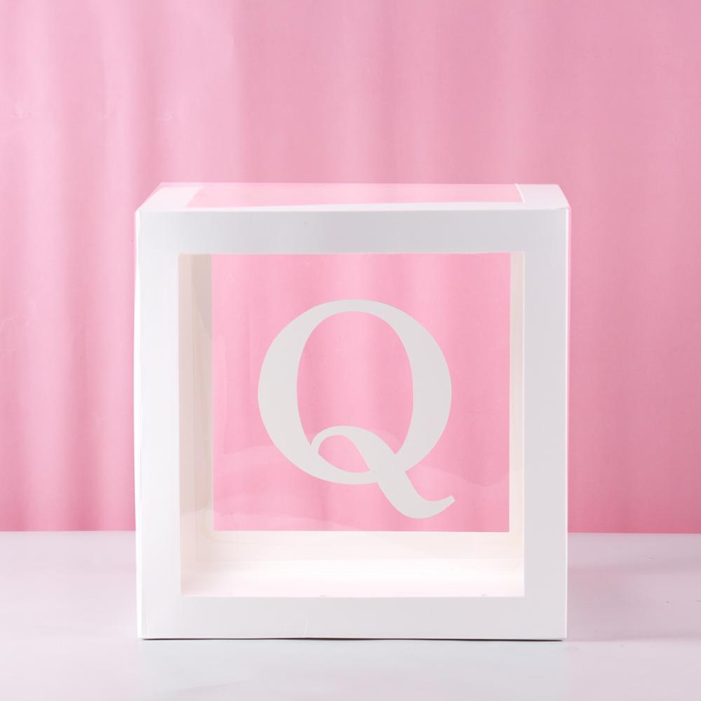 Boîte à Ballons Transparente avec Lettres Personnalisées
