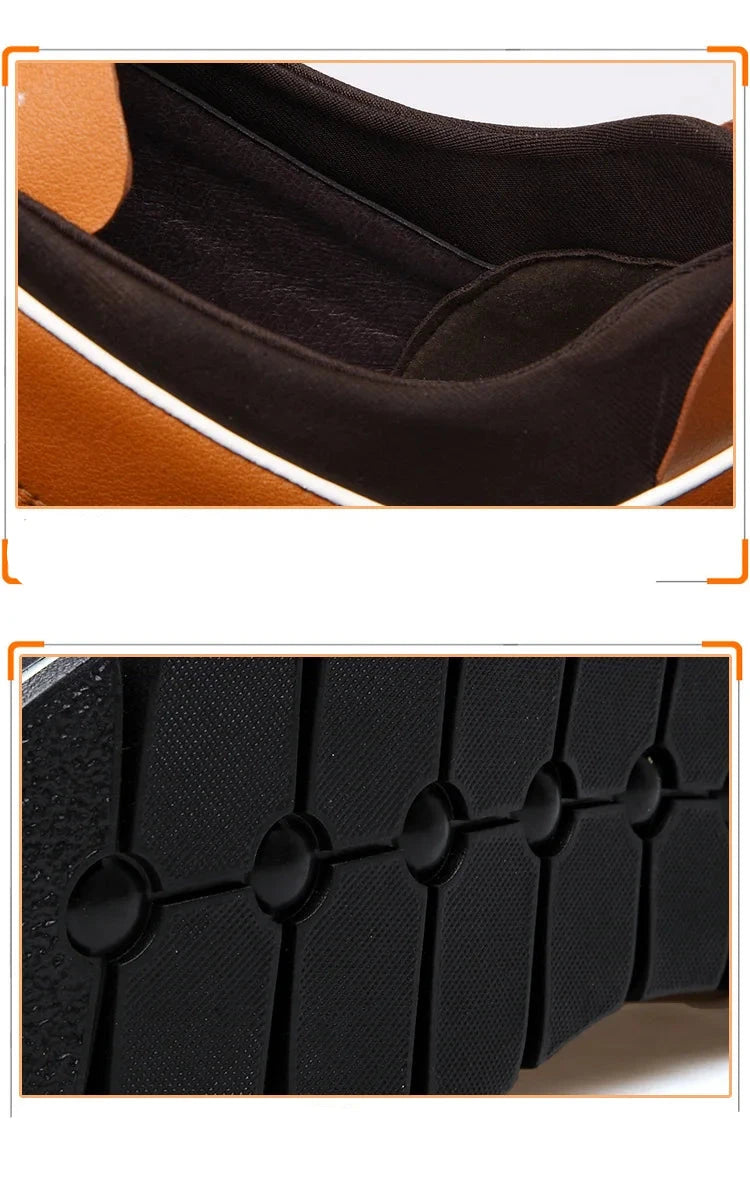 Printemps Automne Nouveaux Hommes Chaussures Casual Baskets Mode Solide Chaussures En Cuir