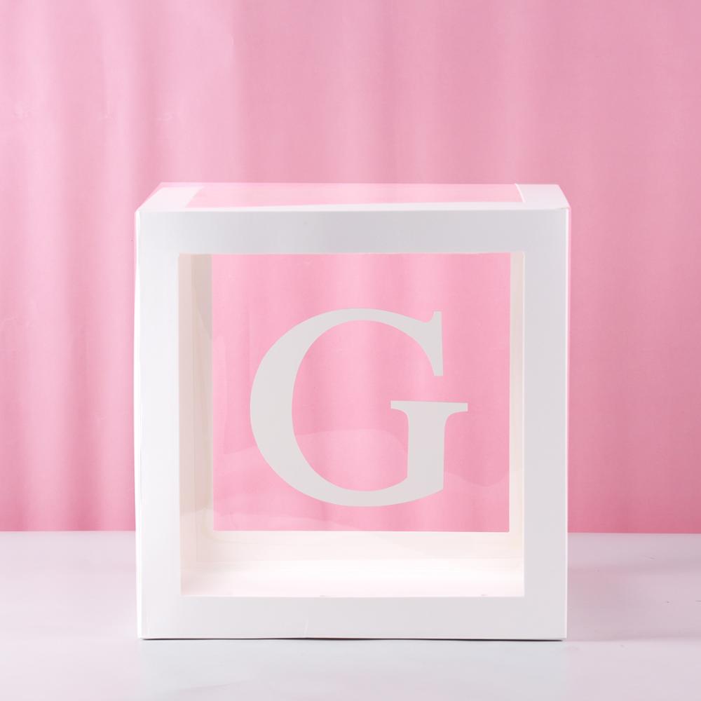 Boîte à Ballons Transparente avec Lettres Personnalisées