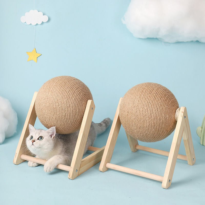 Boule à Gratter En Sisal Avec Support Pour Chat