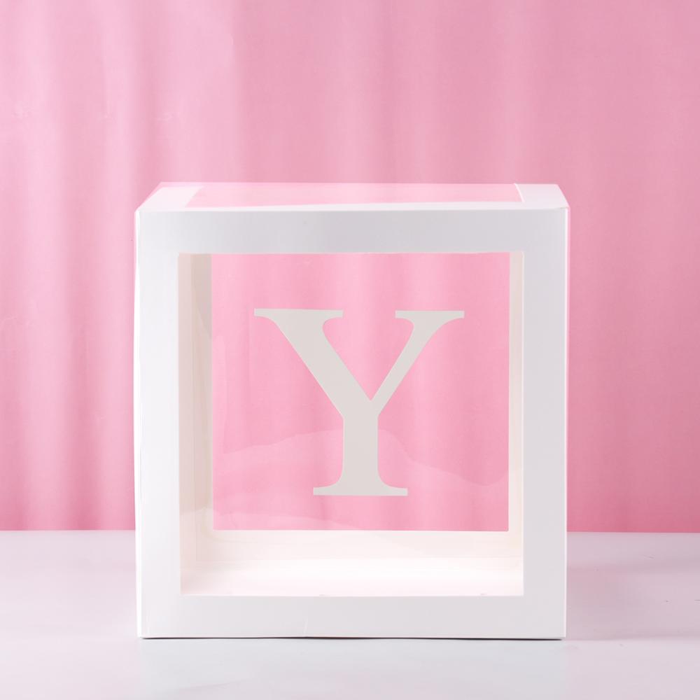 Boîte à Ballons Transparente avec Lettres Personnalisées