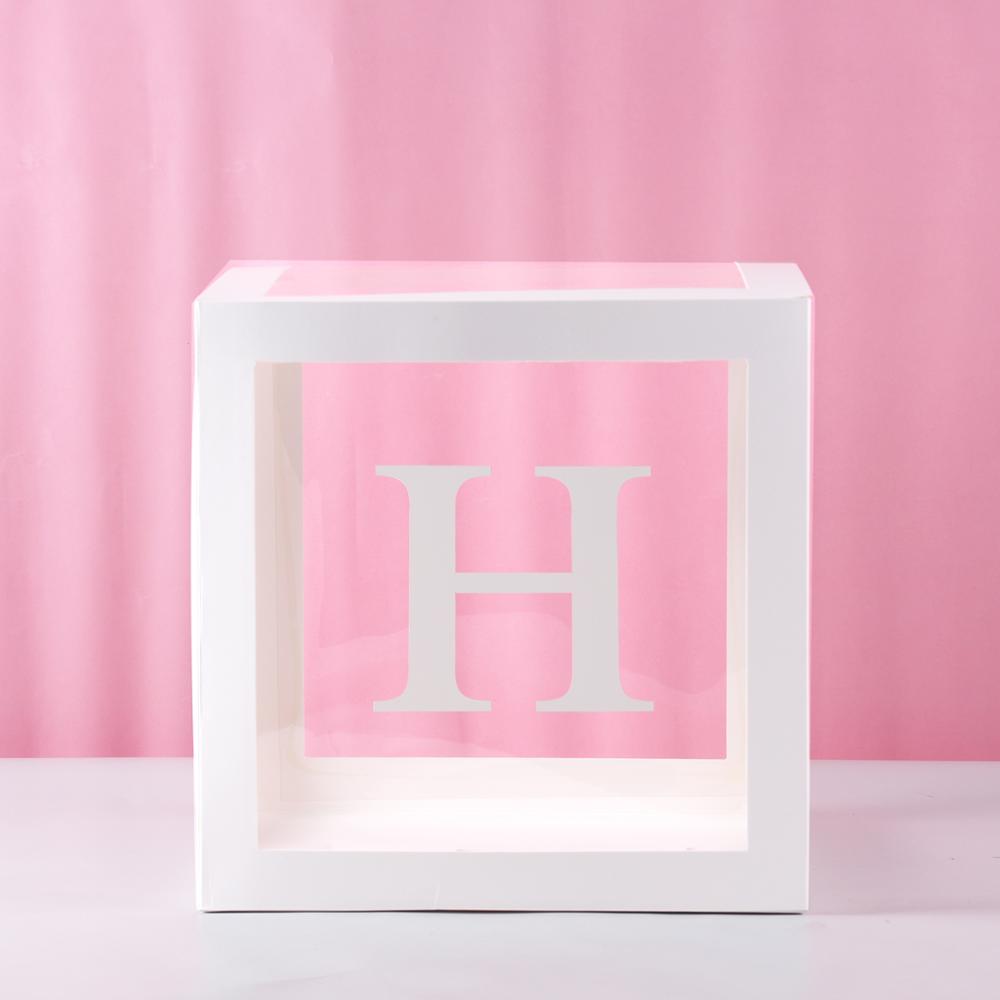 Boîte à Ballons Transparente avec Lettres Personnalisées