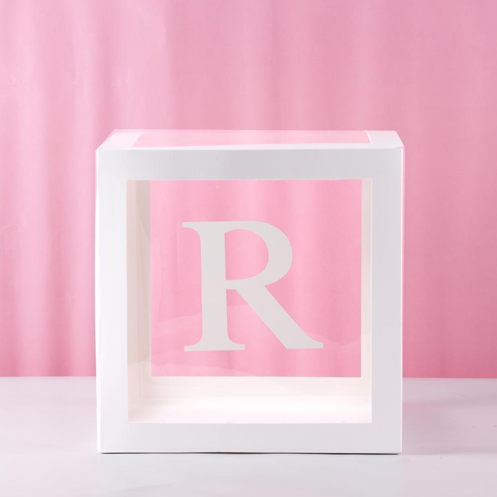Boîte à Ballons Transparente avec Lettres Personnalisées