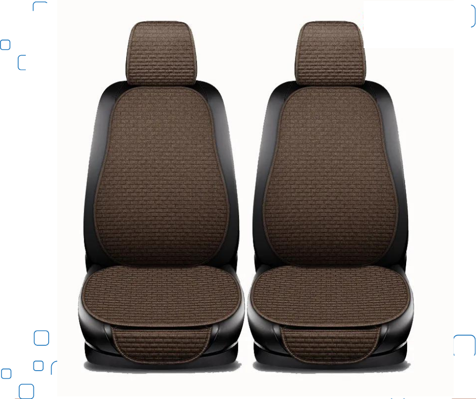 3 , 2, 1 Pièces Coussin De Dossier De Voiture Coussin De Siège De Voiture Universel Lin Respirant Coussin De Siège Quatre Saisons Housse De Siège De Voiture
