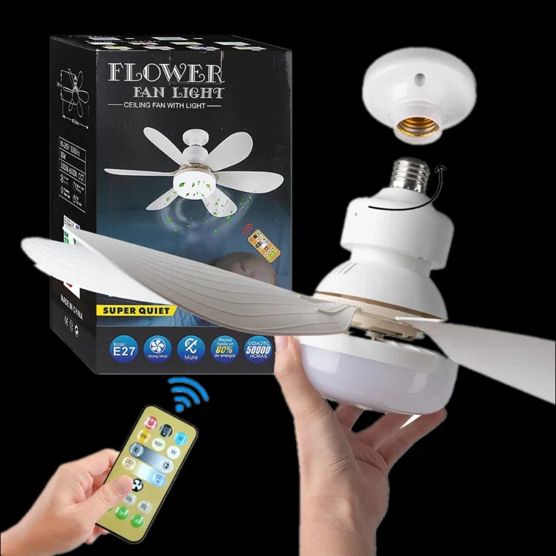 Plafonnier LED avec fonction de gradation à distance, 85-265V, 30W ventilateur de plafond, adapté au salon, au bureau,mison