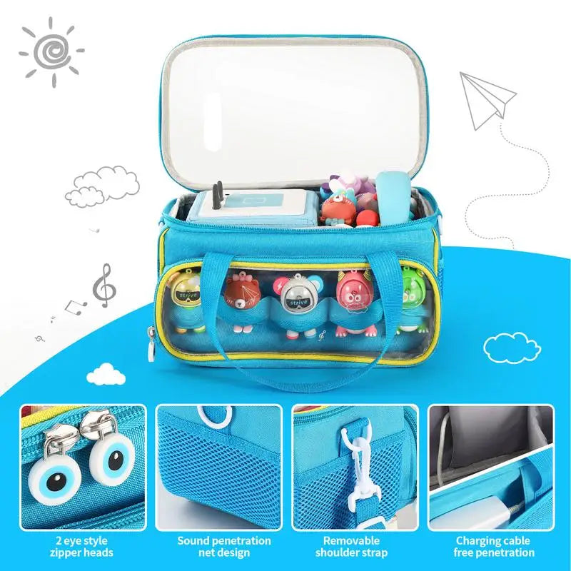 Dyeulget Étui de transport compatible avec Toniebox, sac de rangement pour enfants Toniebox, sac de rangement résistant aux chocs et à la poussière avec poignée pour figurines