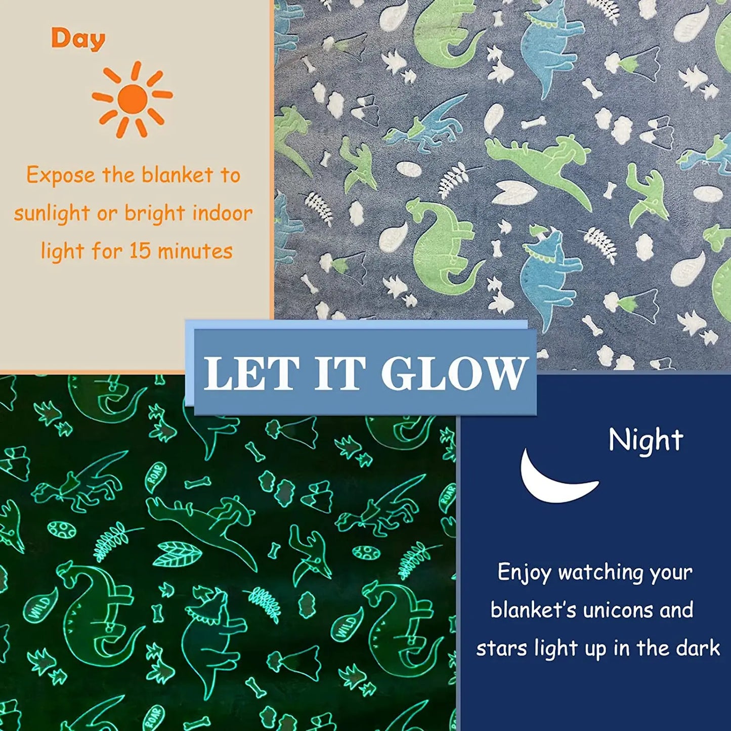 Lumineux Dinosaure Jeter Couverture Pour Filles Garçons Peluche Flanelle Couverture Arbre de Noël Briller Dans Le Noir Super Doux