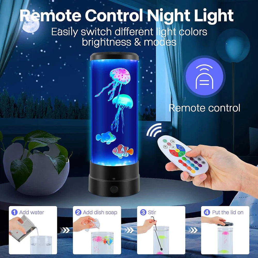 Lampe de Table Méduse Colorée LED