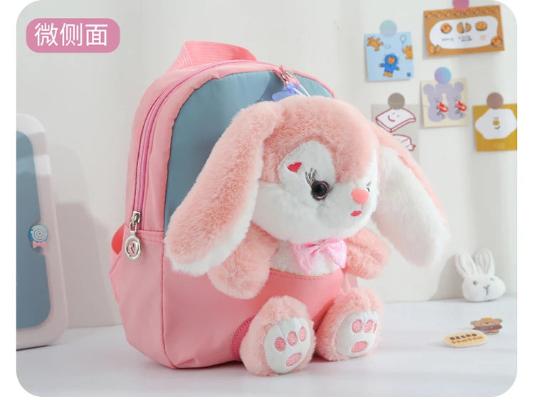 Fanelod Cartable préscolaire,Sac à Dos Scolaire pour Filles | Cartable Ours en Peluche, Jouets Mignons pour Filles Garçons, Sac à Dos pour Voyage, Pique-Nique, Garderie, Crèche