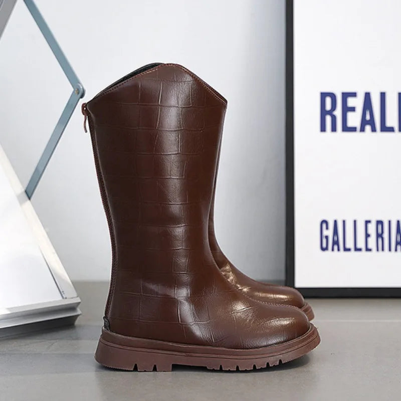 Bottes Pour Fille Cuir Hiver 26-37